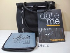Usado, BOLSA TOTE PRETA TUPPERWARE CONSULTANT 16" X 15" DATA ME BOARD LOVE WHAT YOU DO comprar usado  Enviando para Brazil