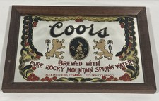 Placa de bar espelhada Coors Beer Brewing - Vintage final dos anos 70 -  comprar usado Placa de bar espelhada Coors Beer Brewing - Vintage final dos anos 70 -  comprar usado  Enviando para Brazil