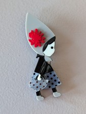 Acrylic girl brooch for sale  EXETER