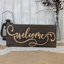 Welcome rustic wood for sale  Deer River