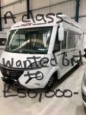 Class motorhome wanted for sale  ELLESMERE PORT