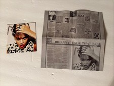 Rihanna Talk That Talk CD álbum livreto inserção com listagem de faixas desdobrável comprar usado  Enviando para Brazil