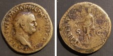 Vespasiano sesterzio libertas usato  Genova