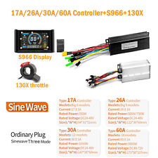 E-bike 24V 36V 48V-72V 350W-3000W 17A-60A controlador de onda senoidal 3 modos + tela S966 comprar usado  Enviando para Brazil