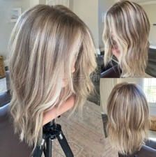 Peruca feminina Highlight cabelo humano onda natural 13x4 renda frontal , usado comprar usado  Enviando para Brazil