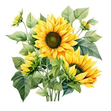 Sunflowers framed wall for sale  YEOVIL