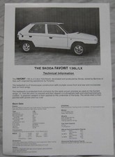 1988 skoda favorit for sale  DARWEN