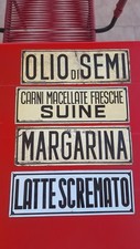 Insegne tabelle lamierini usato  Monopoli
