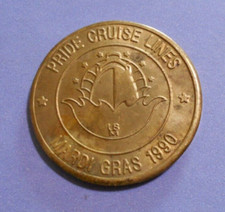 Token de colecionador Pride Cruise Lines moeda EUA Mardi Gras 1990 medalhão carnaval comprar usado  Enviando para Brazil