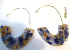 Brincos de argola de acrílico esfregão azul violeta placa de ouro grande ~ Muito leve comprar usado Brincos de argola de acrílico esfregão azul violeta placa de ouro grande ~ Muito leve comprar usado  Enviando para Brazil