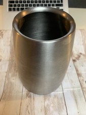VACU VIN Wine Cooler Stainless Steel Silver Table Top Ice Bucket Holder 20cm comprar usado  Enviando para Brazil