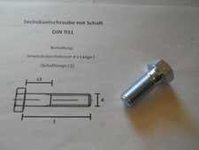 Sechskantschrauben schaft verz gebraucht kaufen  Mehrstetten