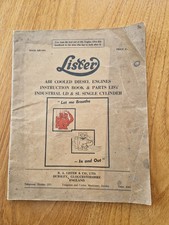 Lister instruction book for sale  BRIXHAM