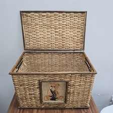 Vintage woven wicker for sale  READING