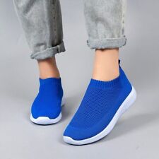 Tênis feminino de malha respirável salto liso plus size mocassins comprar usado  Enviando para Brazil