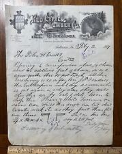 1897 letterhead red for sale  Janesville