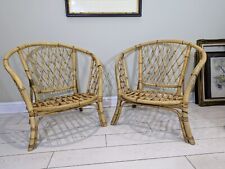 Pair bamboo wicker for sale  SKIPTON