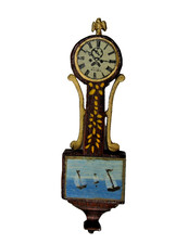 TYNIETOY vintage casa de bonecas miniatura madeira pendurada parede RELÓGIO BANJO náutico 1:12 comprar usado  Enviando para Brazil
