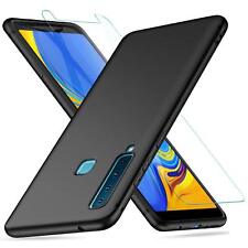CUSTODIA per Samsung Galaxy A9 2018 Cover NERA Soft TPU Nero + PELLICOLA VETRO, używany na sprzedaż  Wysyłka do Poland
