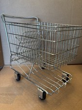 Usado, Vintage Miniatura Carrinho de Compras Carruagem Mercearia Exibição Boneca Metal Aço 11" Rolos comprar usado  Enviando para Brazil