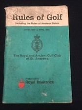 Rules golf handbook. for sale  MAIDSTONE