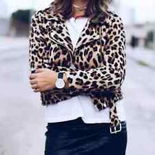 Zara Animal Print Leopard Krótka kurtka Biker Crop Rzadka Blogerzy 7794/300 SMALL S na sprzedaż  PL