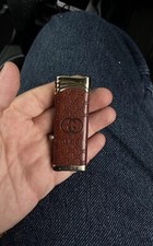 Brown leather lighter for sale  FELTHAM