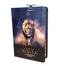Biblia Letra Súper Gigante 19 punto RV1960 piel negro león Tribu De Juda Indice  comprar usado  Enviando para Brazil