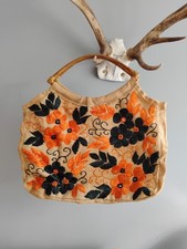 Vintage hessian embroidered for sale  CLEVEDON