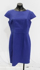 Vestido justo Antonio Melani feminino manga gorro forrado com zíper nas costas CD4 azul tamanho 12, usado comprar usado  Enviando para Brazil