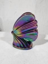 Peso de papel borboleta vidro carnaval iridescente ametista Fenton? Vintage? comprar usado  Enviando para Brazil