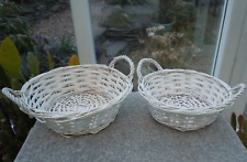 Pair white wicker for sale  LEICESTER