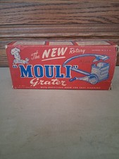 Caixa original não usada década de 1940 ralador de queijo Mouli rotativo vermelho cabo de madeira display comprar usado  Enviando para Brazil