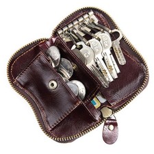 Bolsa carteira de couro genuíno retrô bolsa estojo porta chaveiro bolsa segura F, usado comprar usado  Enviando para Brazil