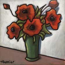 Tableau coquelicots vase d'occasion  Saint-Erme-Outre-et-Ramecourt