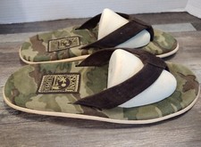 Chinelo Island feito no Havaí tanga masculino chinelos couro/camurça tamanho 12 camuflado comprar usado  Enviando para Brazil