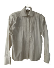 Camisa vintage Claude Montana tamanho 6/38 popeline de algodão branco com botões # 5164 comprar usado  Enviando para Brazil