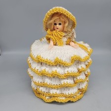 Capas de boneca loira vintage feitas à mão de crochê papel higiênico amarelo branco comprar usado Capas de boneca loira vintage feitas à mão de crochê papel higiênico amarelo branco comprar usado  Enviando para Brazil