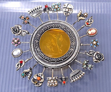 Broche grande vintage Goldette com joias pin reverso Intaglio Cameo comprar usado  Enviando para Brazil