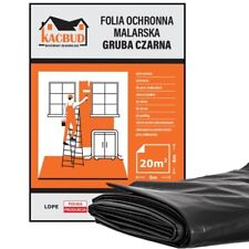 KACBUD FOLIA OCHRONNA GRUBA CZARNA PLANDEKA MALARSKA STRONG 4x5m 480g MOCNA na sprzedaż  PL