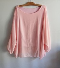 Blouse rose polyester d'occasion  Bourg-de-Thizy
