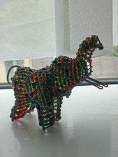Glass beaded elephant for sale  EXMOUTH