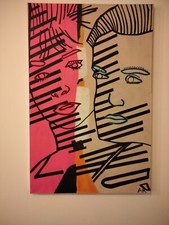 Tableaux moderne acrylique d'occasion  Nantes-