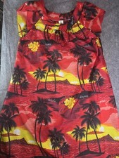 Antigo Vestido Royal Creations Havaí Palm Tree Aloha EUA Feminino Grande Feito no Havaí comprar usado  Enviando para Brazil