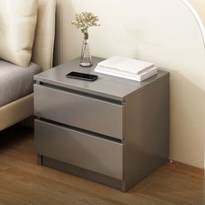 Grey wooden bedside for sale  UK