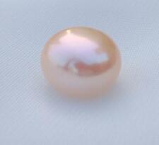 Genuine Natural AKOYA  11mm Golden Pink Loose Half Drilled Cabochon Bread Pearl comprar usado  Enviando para Brazil