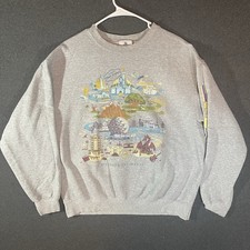 Moletom Disney World Parks Discover The Magic gola redonda adulto GG cinza todos os 4 comprar usado  Enviando para Brazil