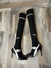 Puma x Fenty por Rihanna Botas Salto Mary Jane Meia de Malha Sobre Joelho Coxa Alta comprar usado  Enviando para Brazil