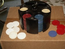 Suporte de caddy de fichas de pôquer vintage e fichas de argila em relevo com o LINDBERGH PLANE comprar usado Suporte de caddy de fichas de pôquer vintage e fichas de argila em relevo com o LINDBERGH PLANE comprar usado  Enviando para Brazil