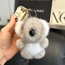 Usado, Chaveiro de pele de vison real bolsa bola pompom bolsa charme telefone pingente presente infantil comprar usado  Enviando para Brazil